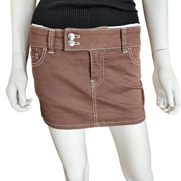y2k low-rise denim micro mini skirt - Picture 6 of 7